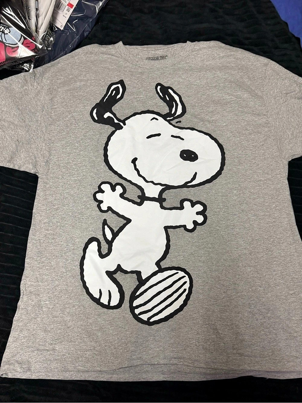 Peanuts Snoopy Graphic Gray Short Sleeve Tee XL